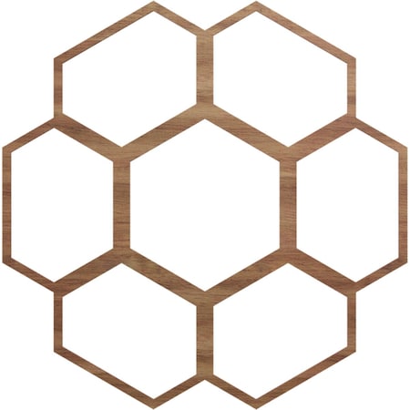 Ekena Millwork Florin Wood Fretwork Pierced Ceiling Medallion, Walnut, 38"OD x 16 1/4"ID x 1/4"T CMWP38X38X0250FOWA